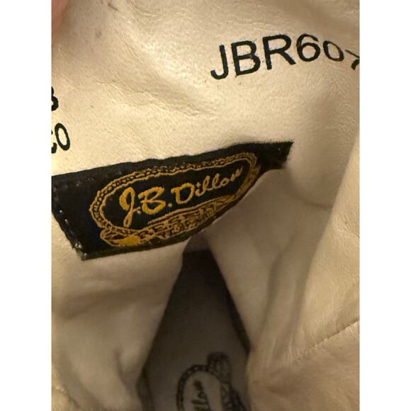 J.B. Dillon Women's Cowboy Boots Size 6 1/2 B Brown with Red Shaft - Picture 8 of 9